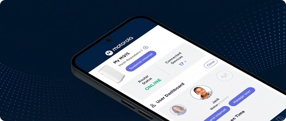 MotoSync+ App auf dem Smartphone